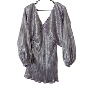 Nasty Gal purple Metallic dress